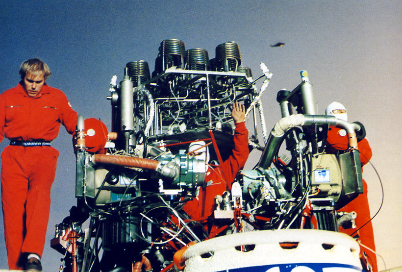 Picture of machinery crowded onto the top of the capsule